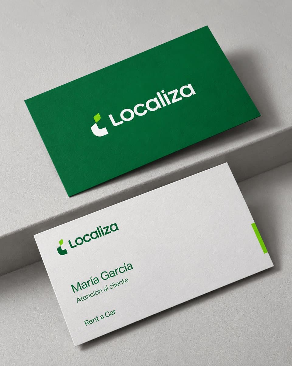 Concepto de papelería para portfolio: Localiza